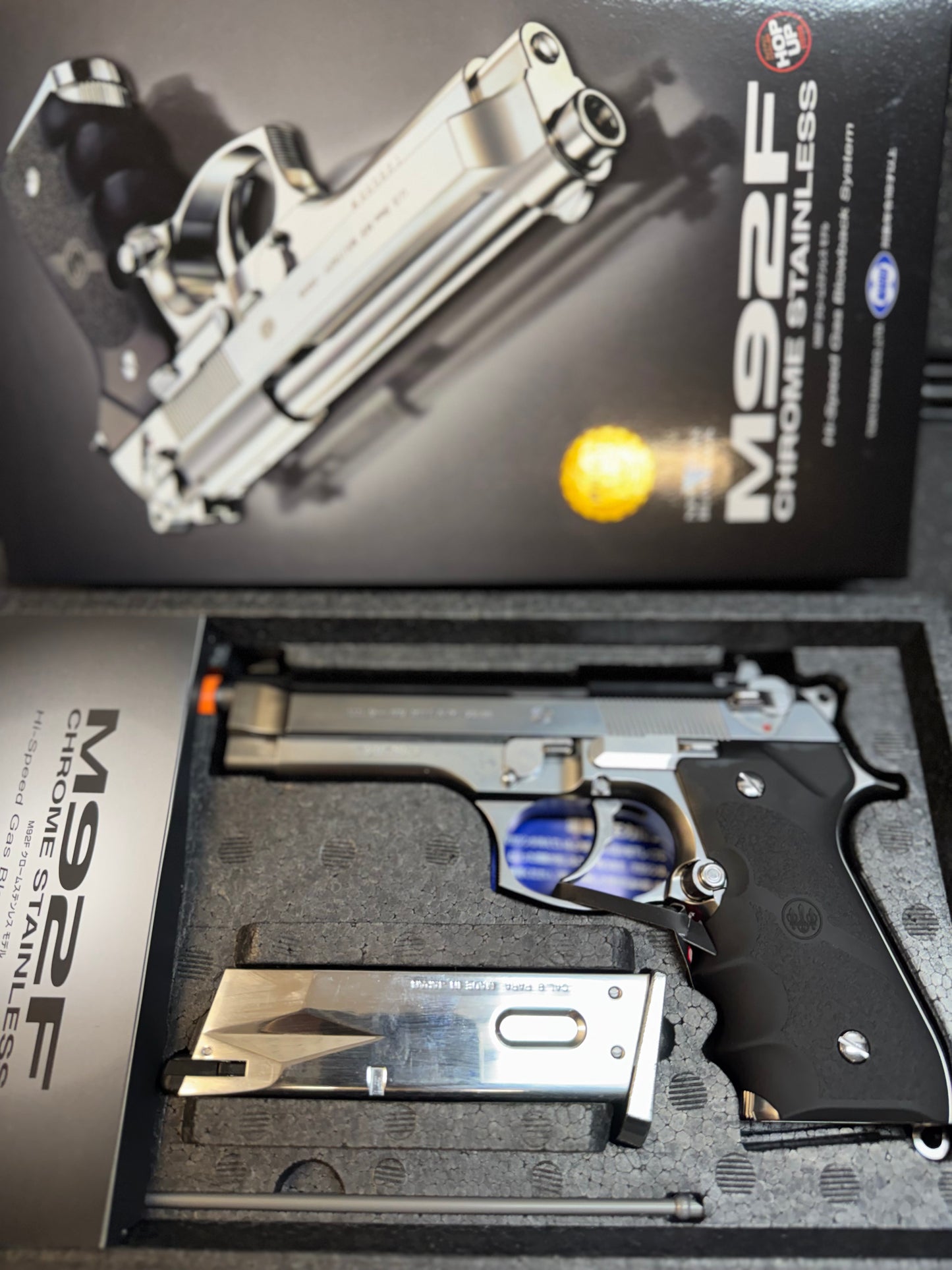 TOKYO MARUI Licensed M92F Chrome Stainless GBB Pistol