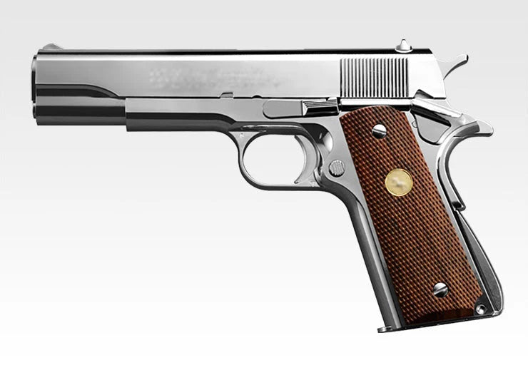 TOKYO MARUI Licensed Colt Gov Series 70 Nickel Finish GBB Pistol