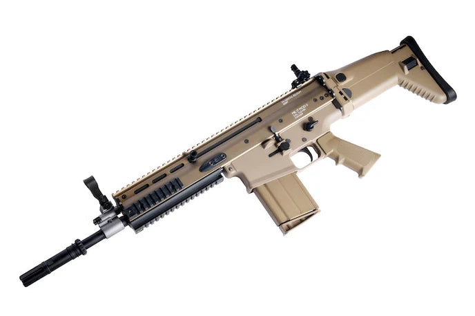 Tokyo Marui Next Generation Recoil Shock System FNH Licensed SCAR-H (Heavy) AEG Rifle in FDE