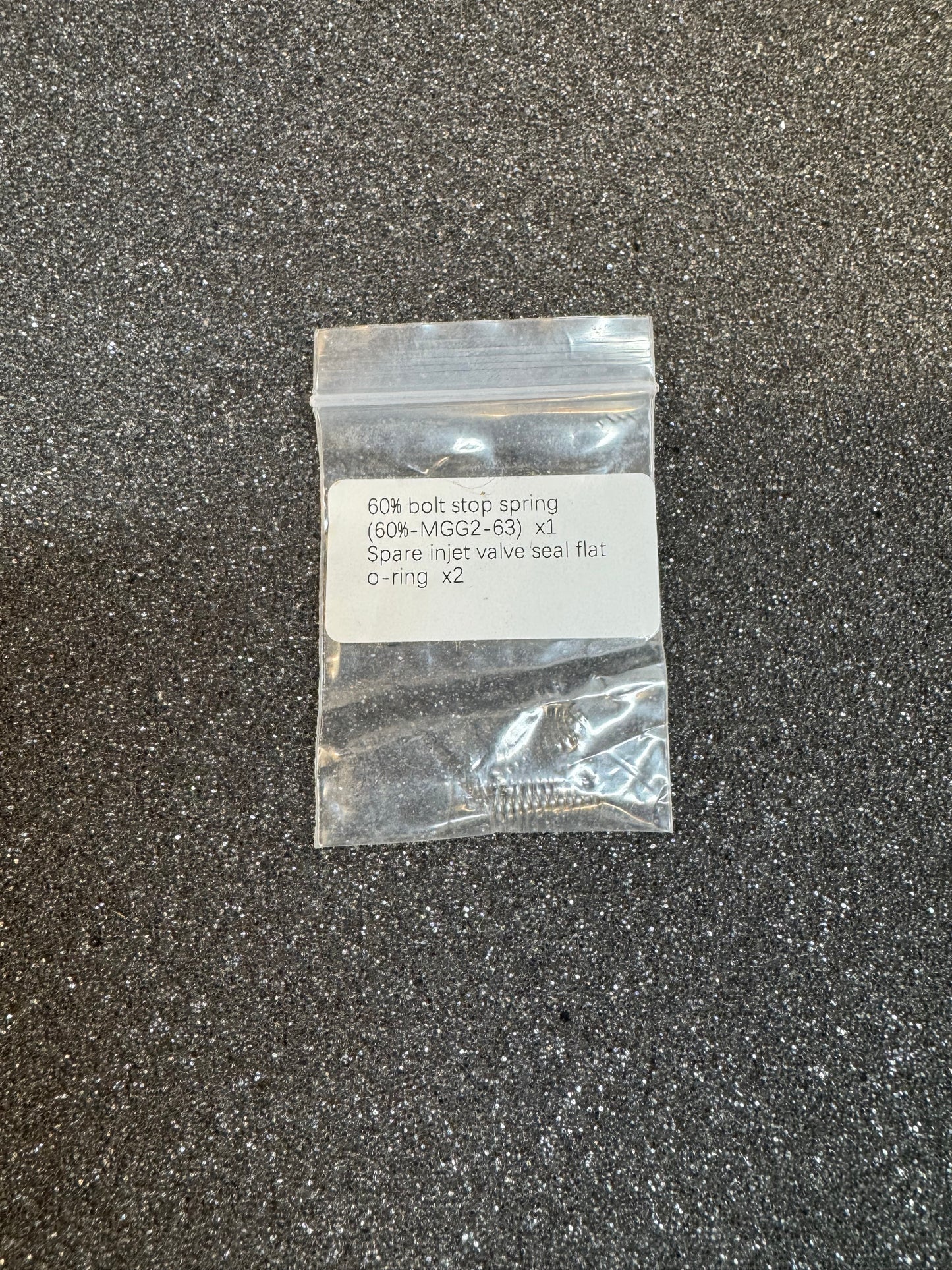 60% bolt stop spring (MGG2-63) and spare injet valve seal flat o ring x2 Set