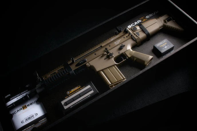 Tokyo Marui Next Generation Recoil Shock System FNH Licensed SCAR-H (Heavy) AEG Rifle in FDE