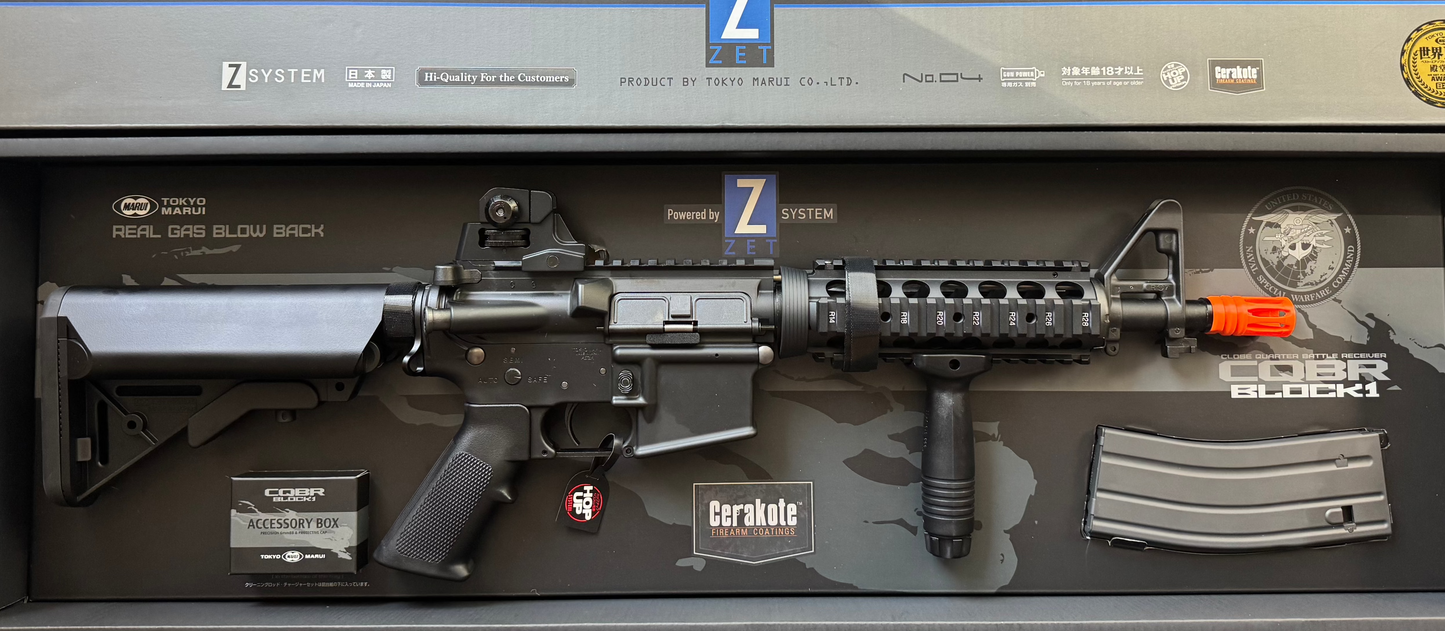 Tokyo Marui Colt Licensed M4 CQB-R MWS ZET System Cerakote Finish Gas Blowback Rifle